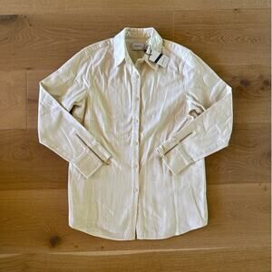 Boskemper - Billy Zip Cuff Shirt Shacket in Pavlova Beige
